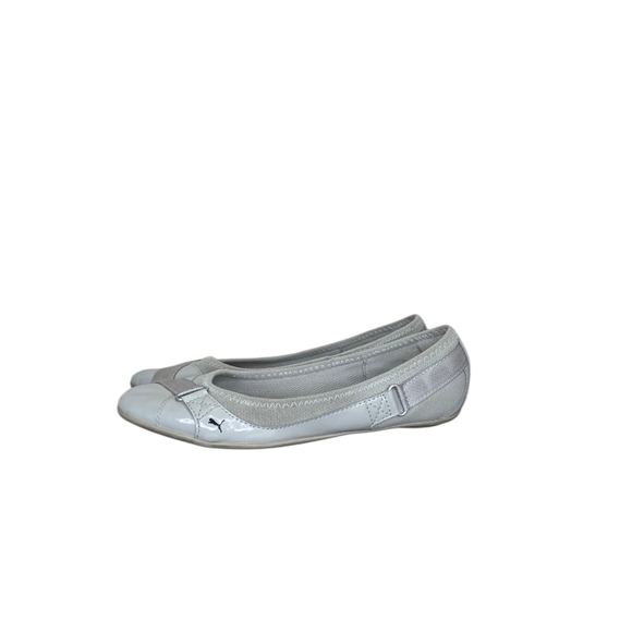 Puma Shoes - Puma Bixley Glamm Ballet Flats Women's Size 7 Grey Patent Leather Casual Slip On